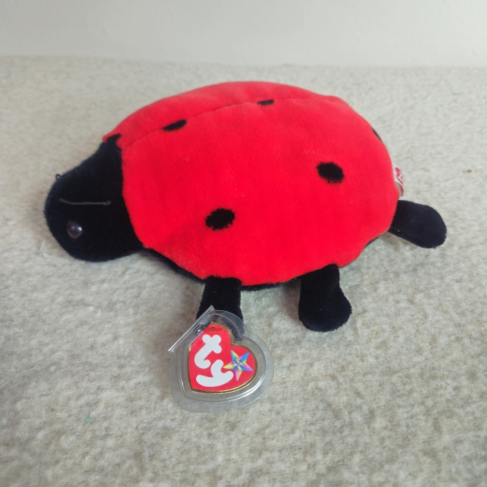 TY 1999 Beanie Buddy Lucky The Ladybug 9 inch Plush Stuffed Animal